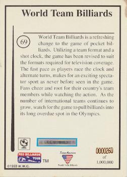 1993 Pro Billiards Tour #69 Team America Back